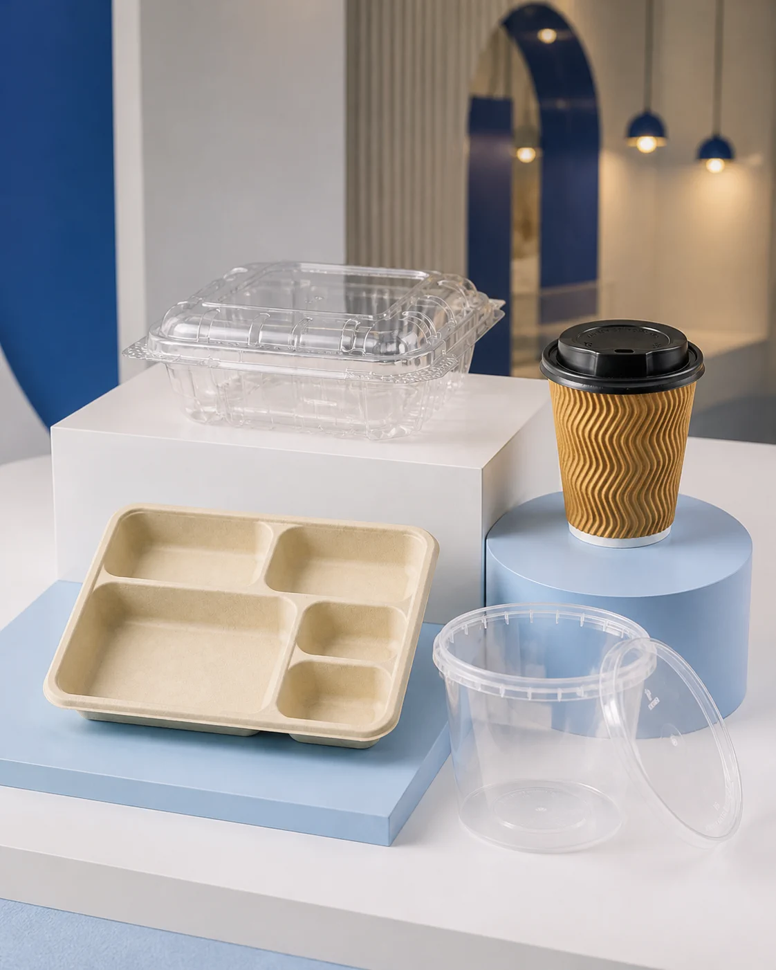 Empty Paras PET, PP, paper and fibre packaging displayed for Eurasia Packaging Istanbul