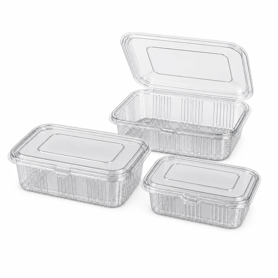 Paras PET hinge boxes for bakery and sweets