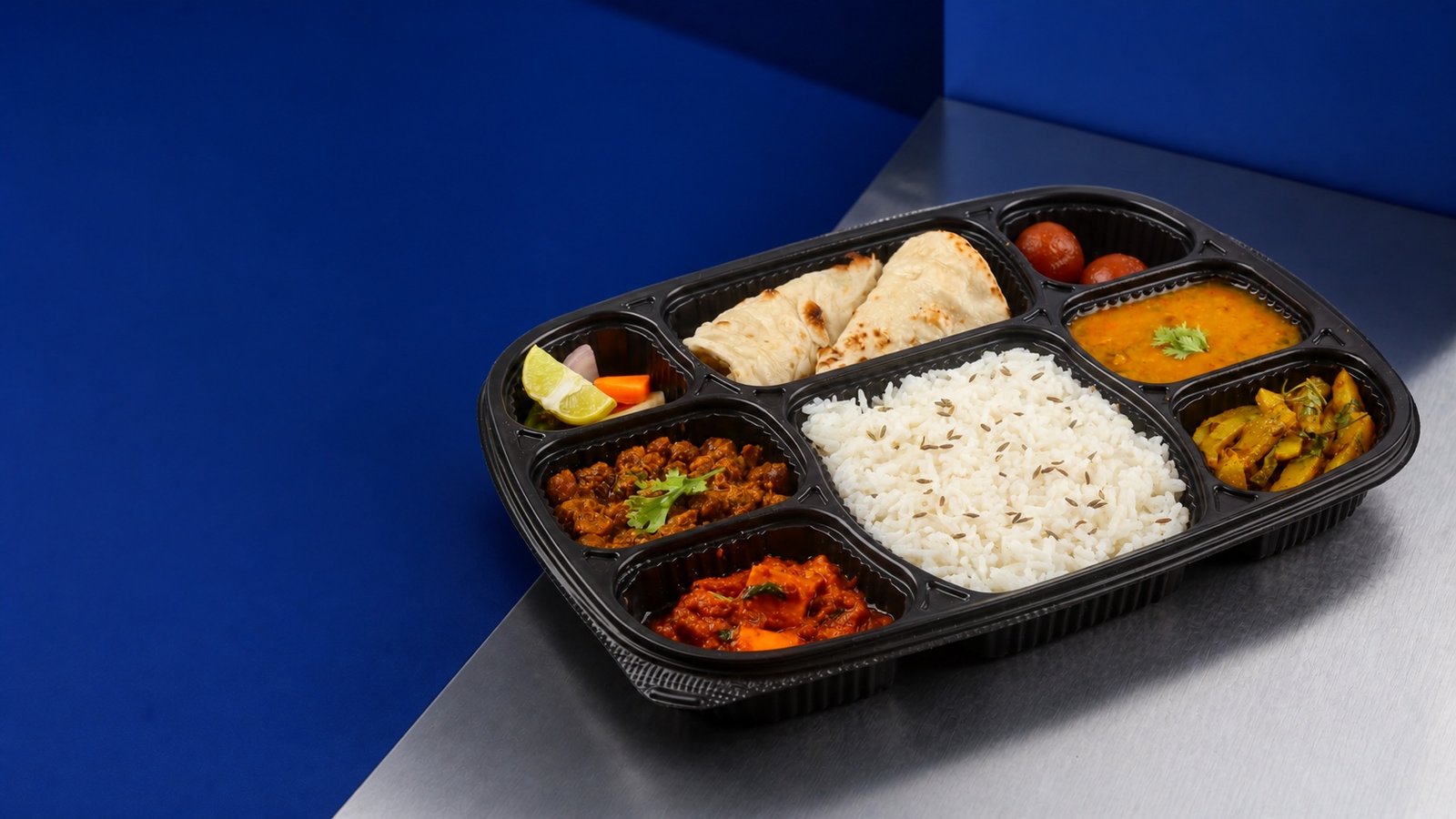 Paras multi-compartment meal box for a complete meal