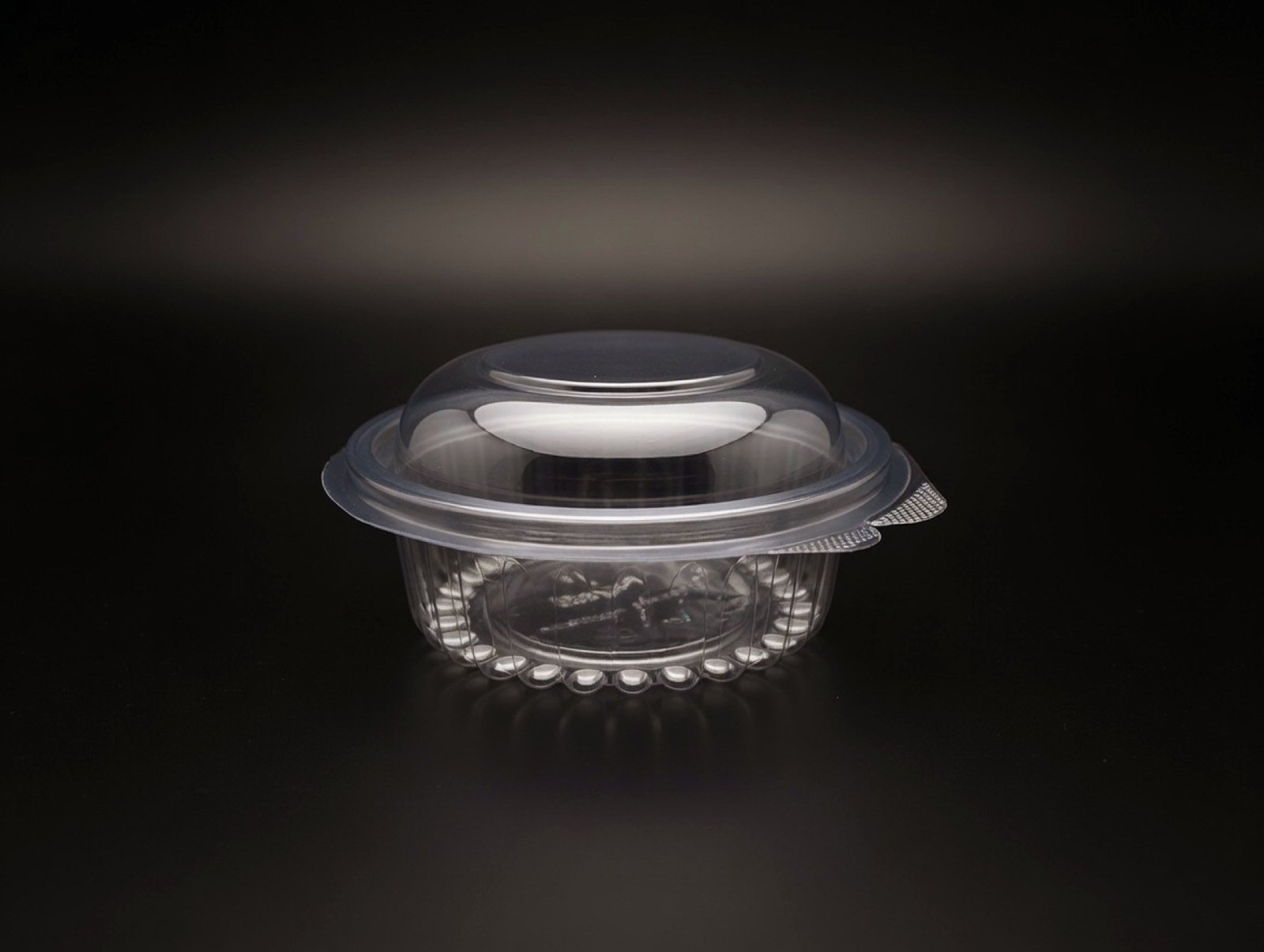 Yuvarlak Menteşeli Kap 08 oz Kubbe Kapak - 250 ml / 8 oz - product photograph