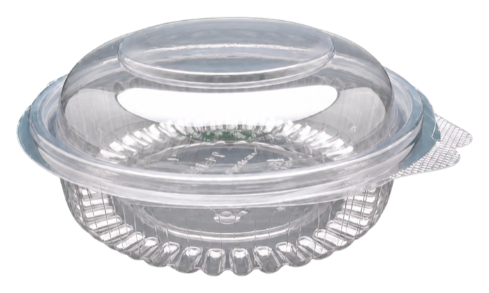 Round clear PET hinge box