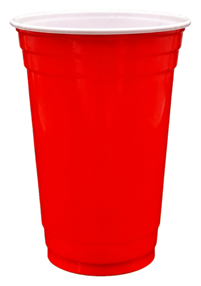 Red party glass