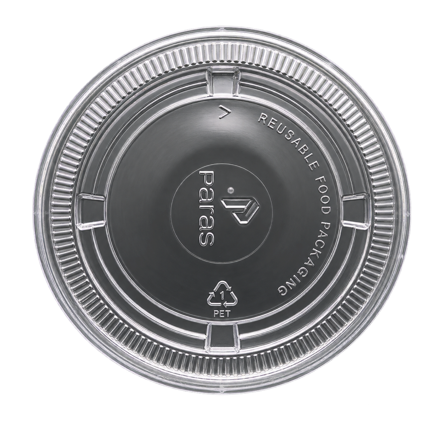 Clear round PET lid