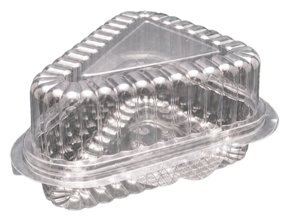 Triangular clear PET pastry tray