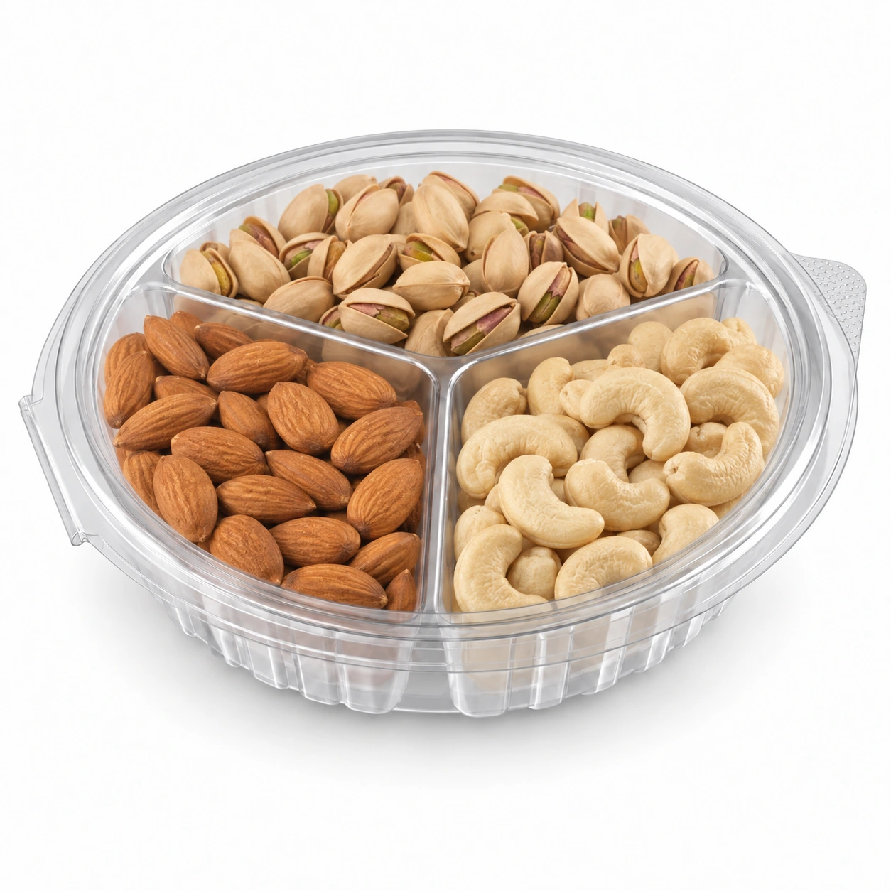 3PC Dry Fruit Round Hinge: Filled view