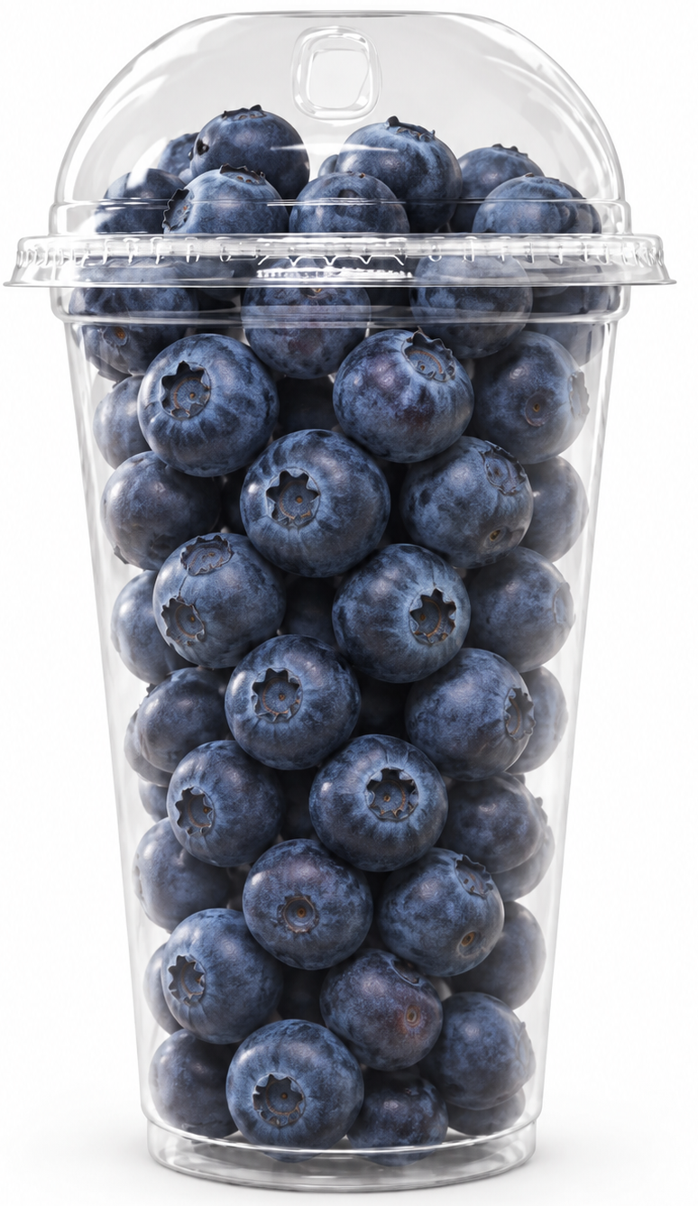 Blueberry Glass 350 ml with blueberries, approved product image