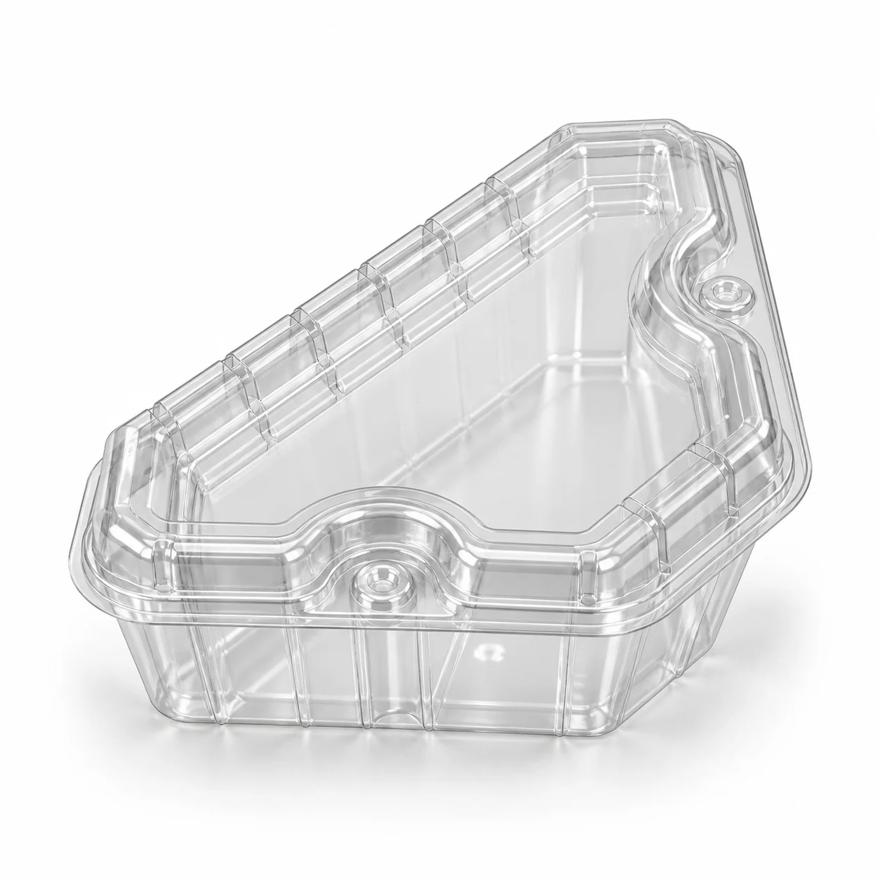 Bandeja PET para kiwi, 3 piezas, triangular