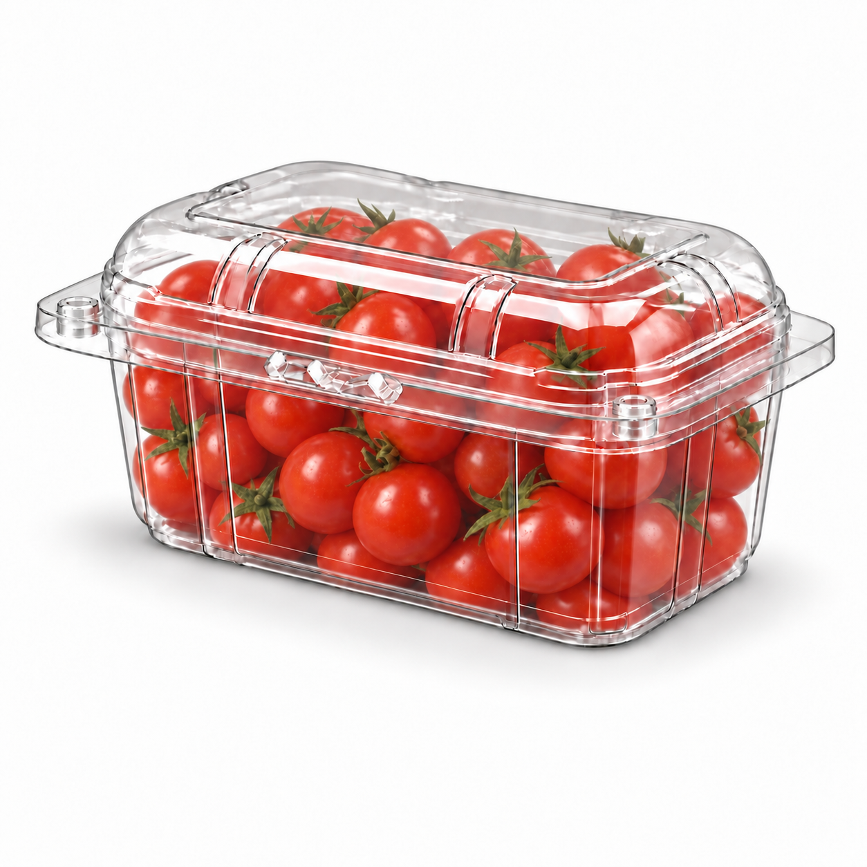 Barqueta PET 65 mm - 200 gms, con tomates cherry