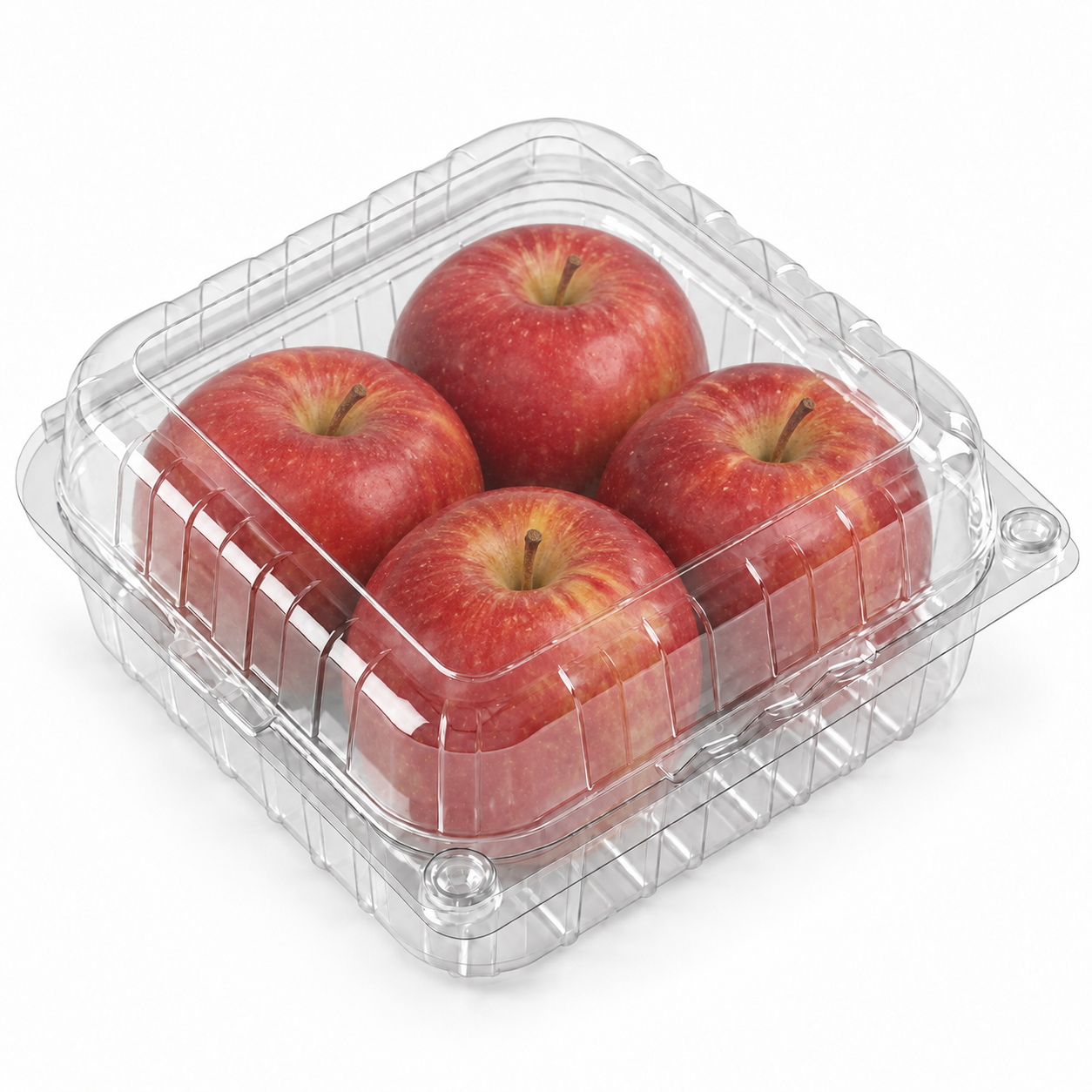 Bandeja PET para manzanas, 4 piezas