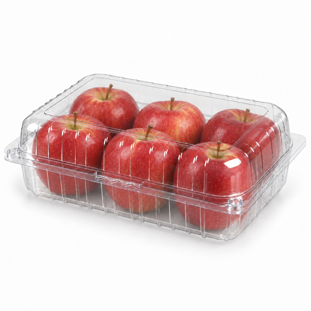 Bandeja PET para manzanas, 6 piezas