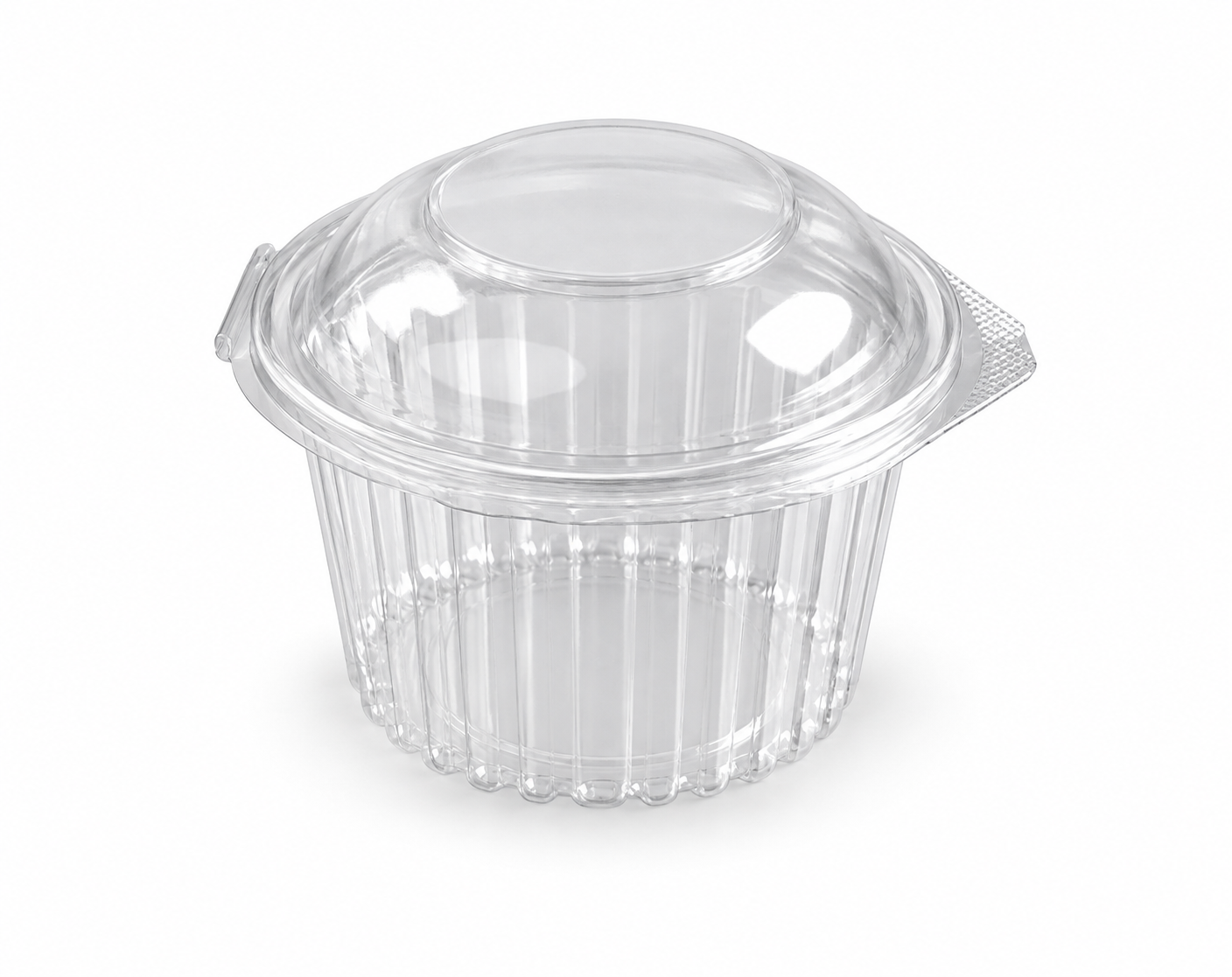 Envase redondo con tapa bisagra 12 oz tapa cúpula - 350 ml / 11 oz