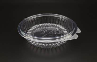 Envase redondo con tapa bisagra 12 oz tapa plana - 350 ml / 11 oz