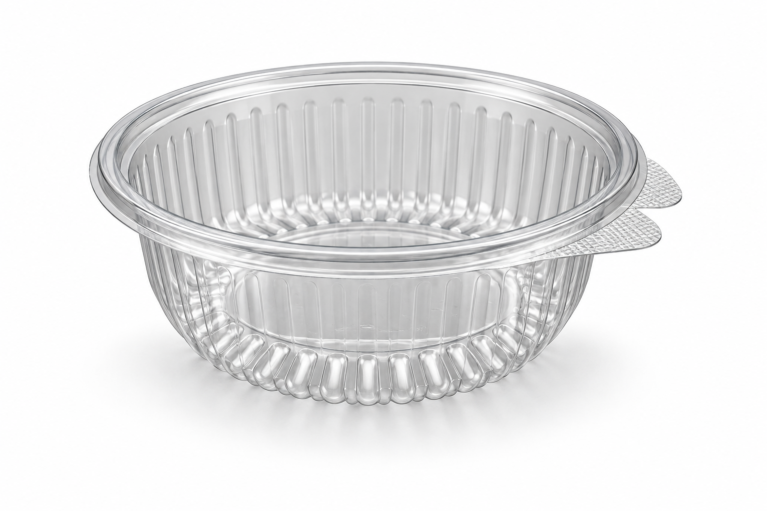 Envase redondo con tapa bisagra 12 oz tapa plana - 350 ml / 11 oz