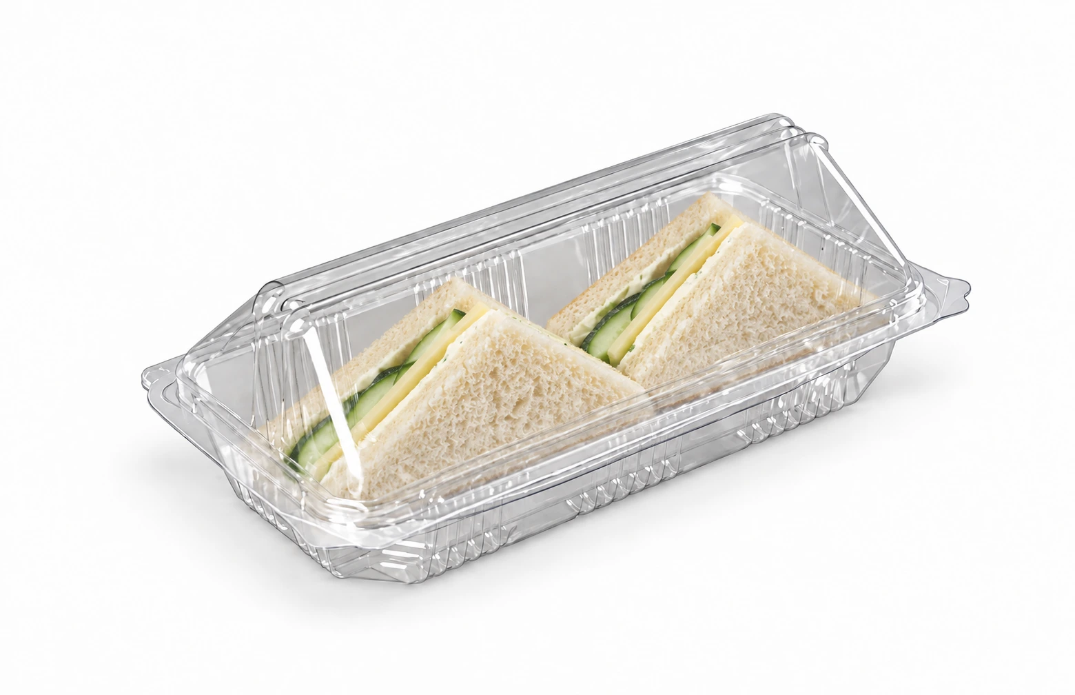 Triangular Cake Box - 7": Filled view