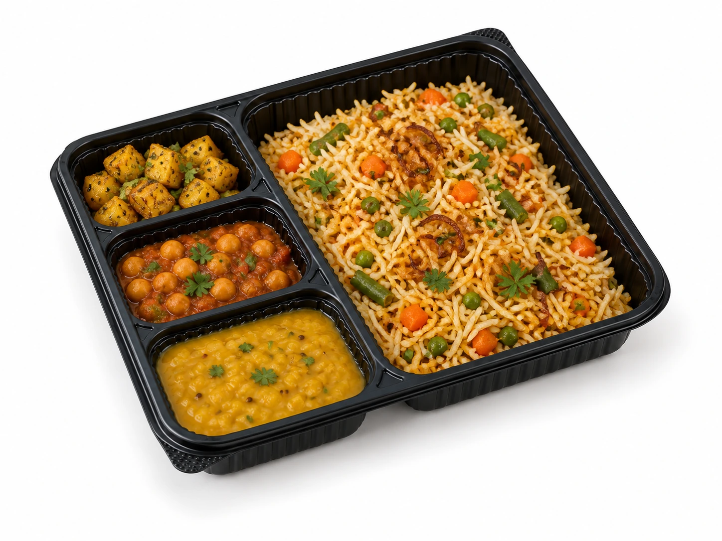Caja para comidas - 4 compartimentos