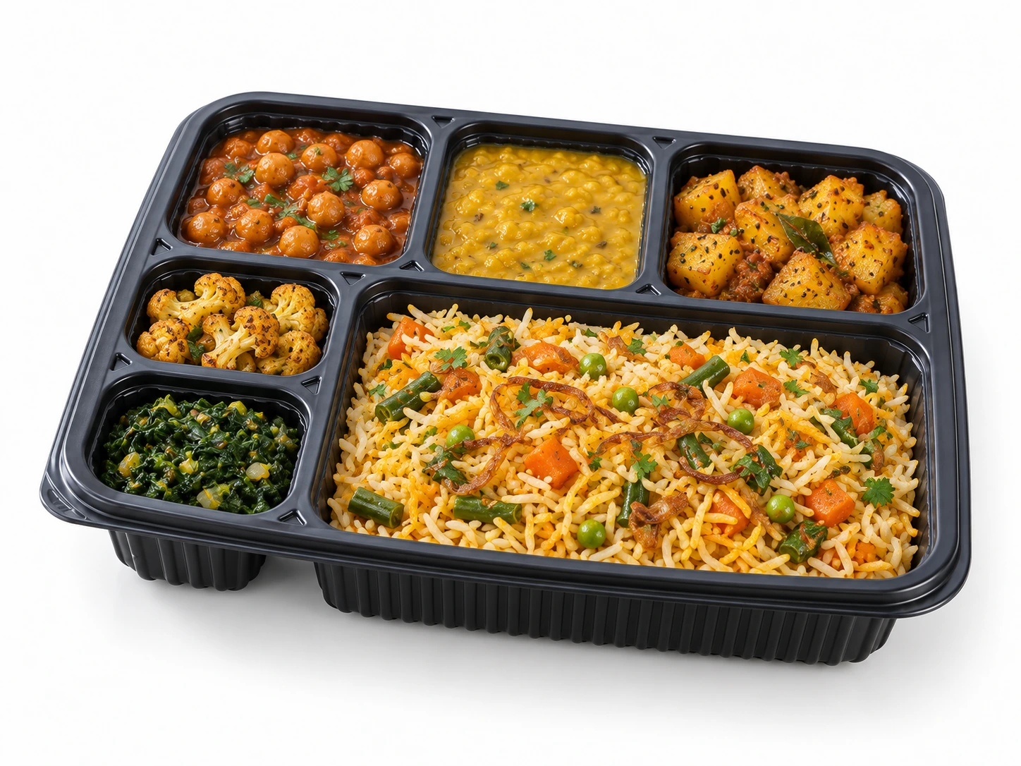 Caja para comidas - 6 compartimentos