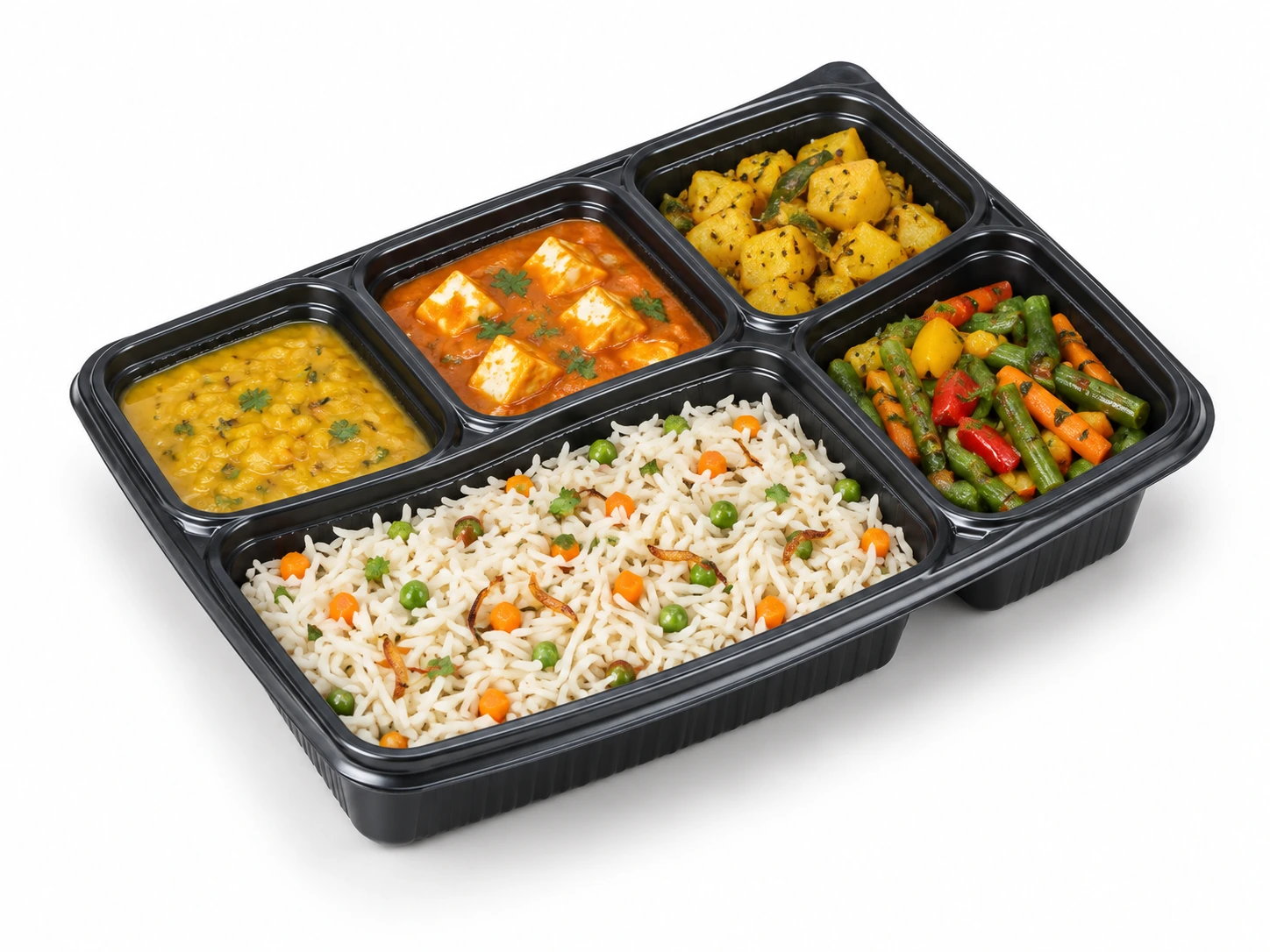 Illustrative product view of Platter - 5 CP White/Black