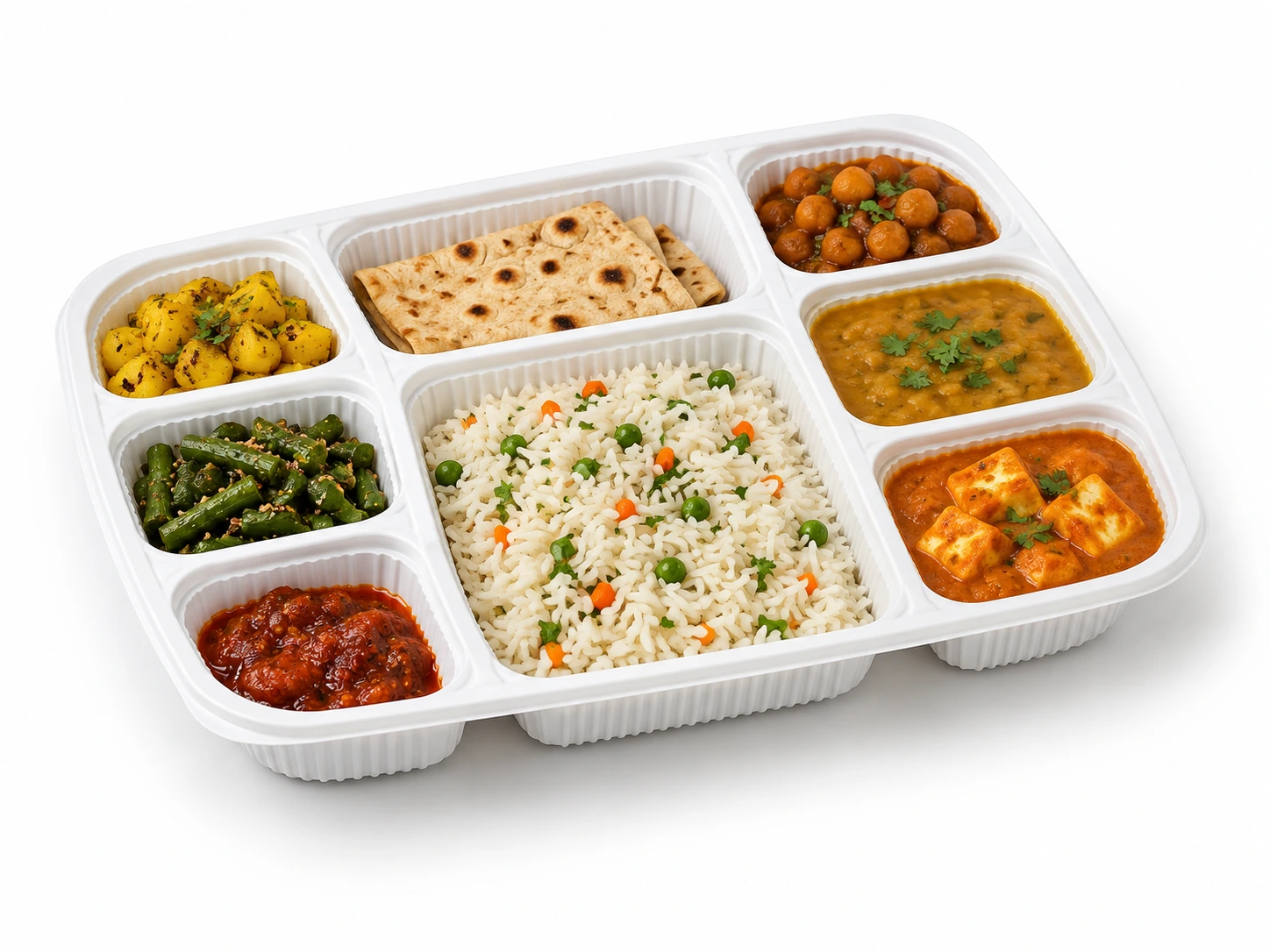 Illustrative product view of Platter - 8 CP White/Black