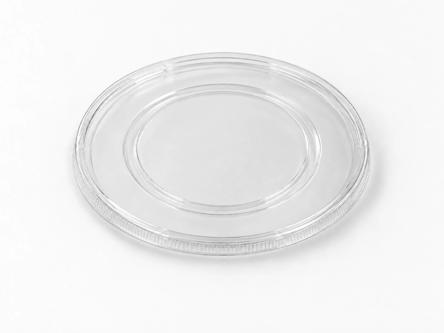 Illustrative three-quarter view of 80 DIA Flat Lid No Strawcut