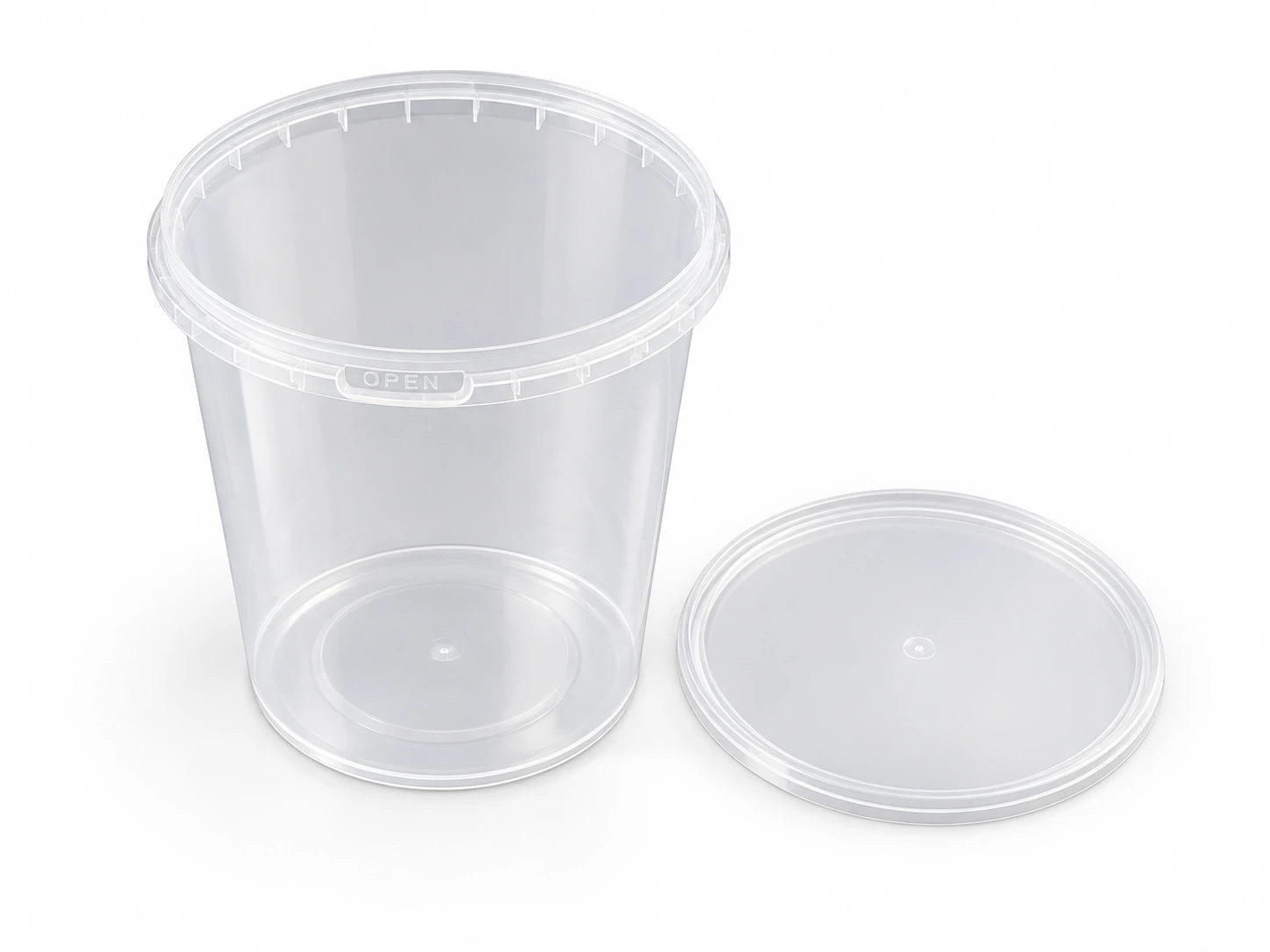 Güvenlik Kilitli Yuvarlak Kap - 1000 ml