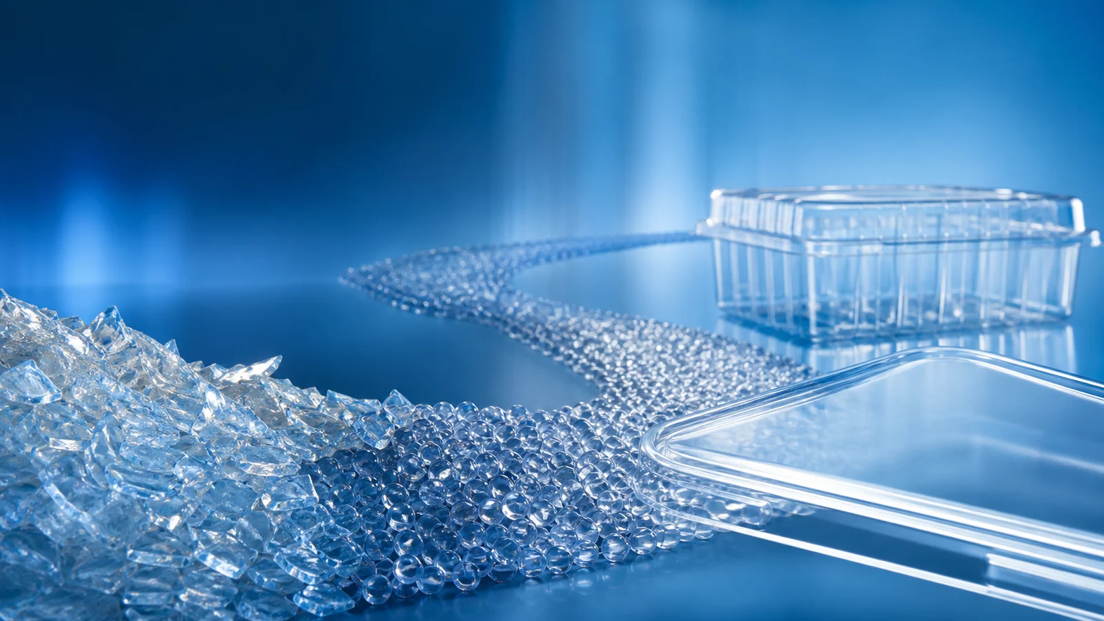 Clear recycled PET packaging material and Paras punnets