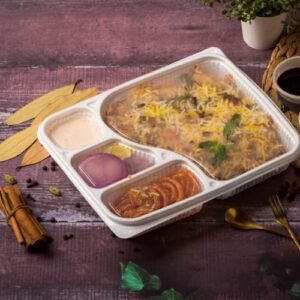 4cp Parcel Meal Box With Lid (Black/White)