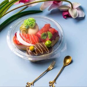 Pet Hinge Round 20 Oz Dome Lid (600 ml)